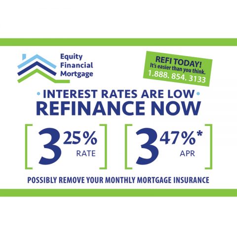 Finance Company Postcard Design for Equity Financial Mortgage