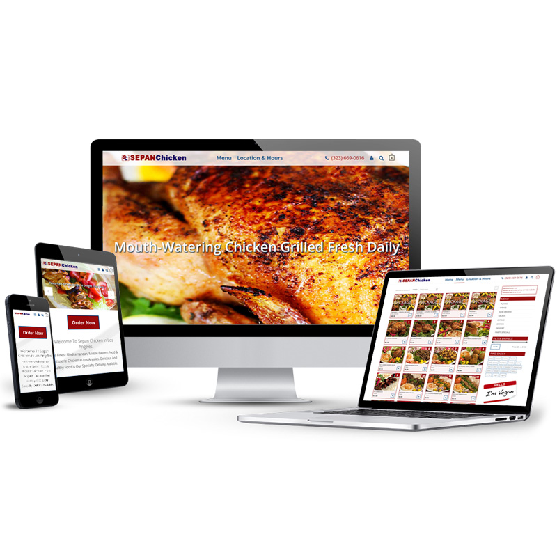 Fast Food Website Design in Glendale