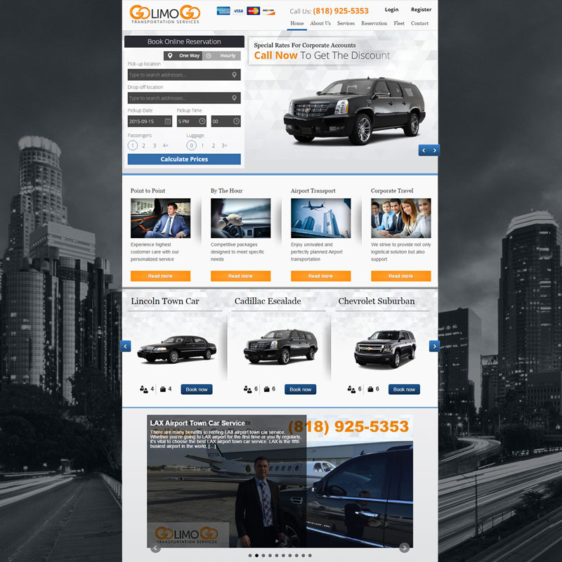 Limo Service SEO and Online Marketing for GoLimoGo in Los Angeles