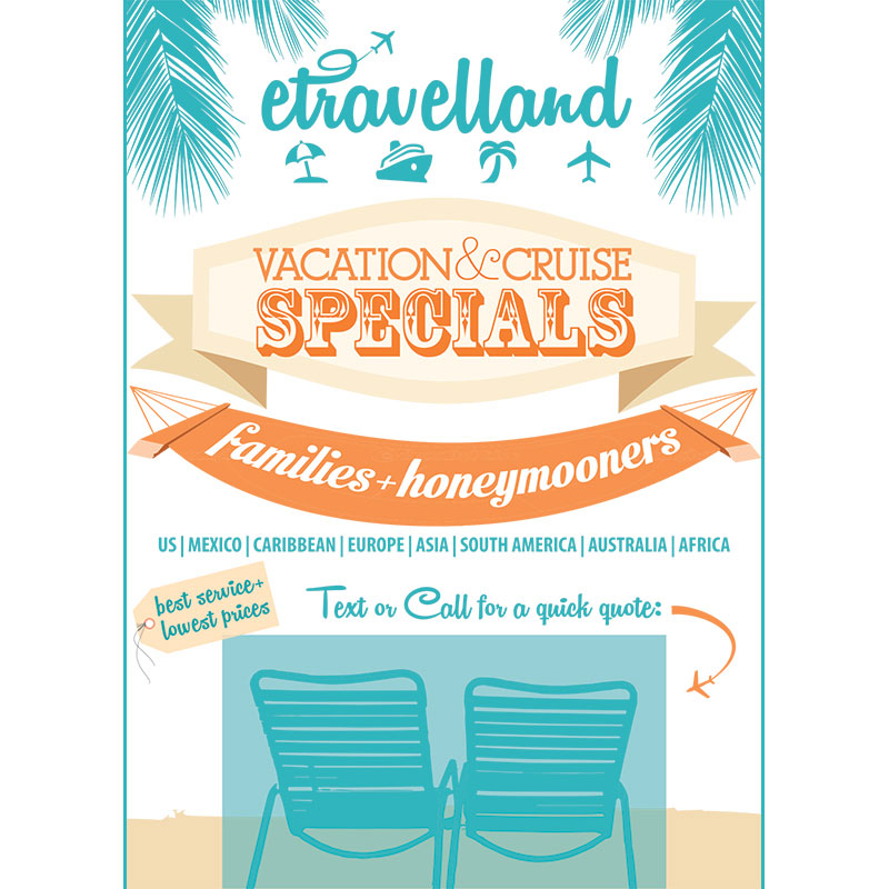 Travel Agency Flyer Design for eTravelland in Burbank